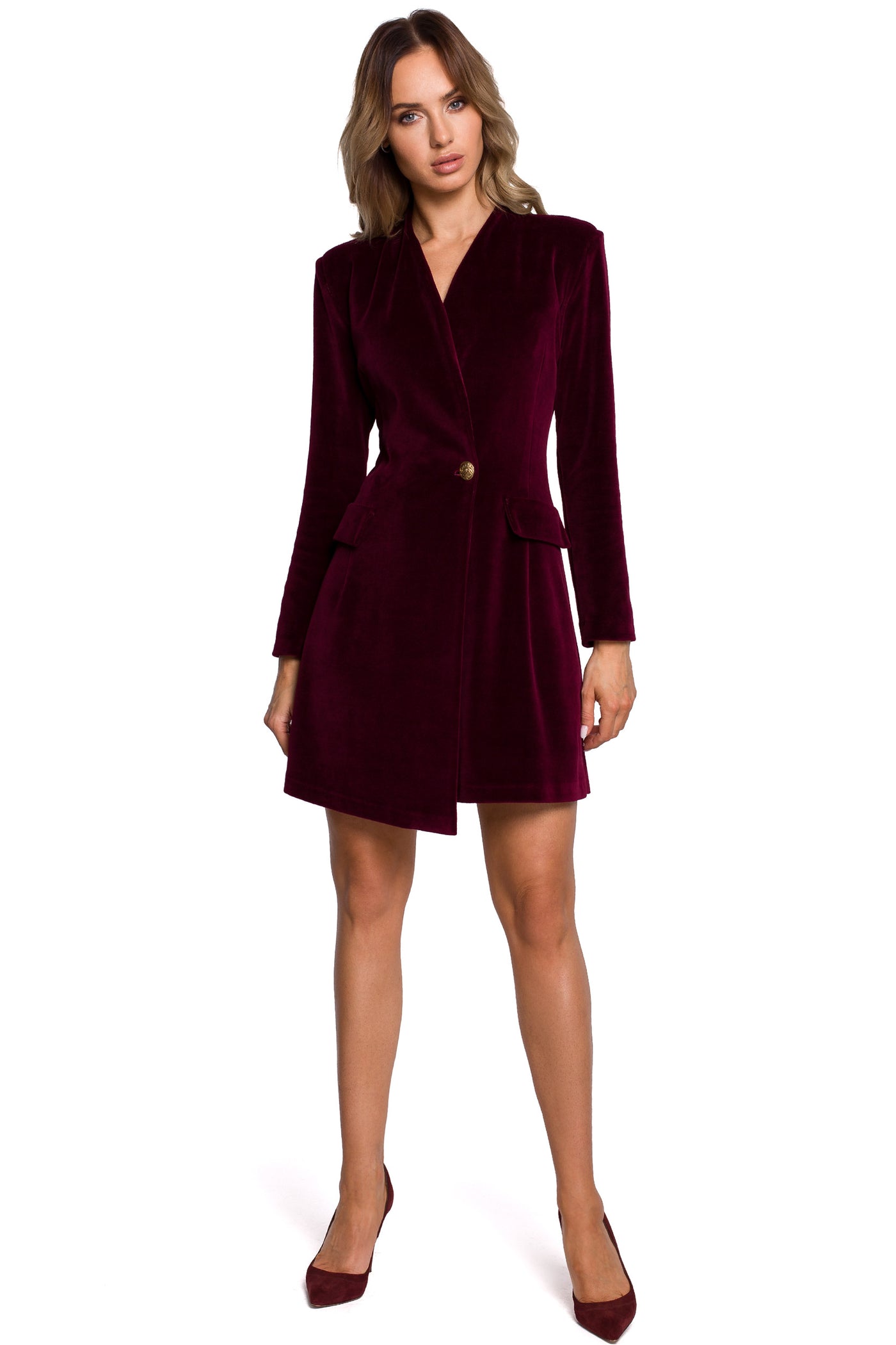 Velvet Blazer Dress – FASHENE Velvet Blazer Dress – FASHENE