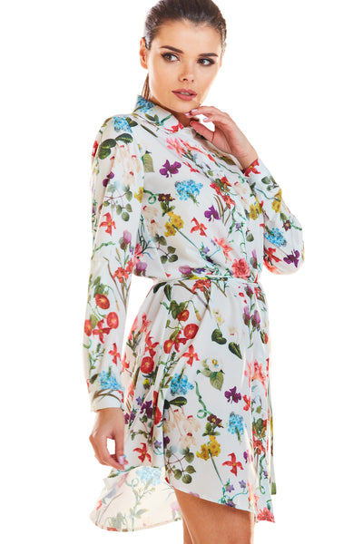 Ecru Floral Print